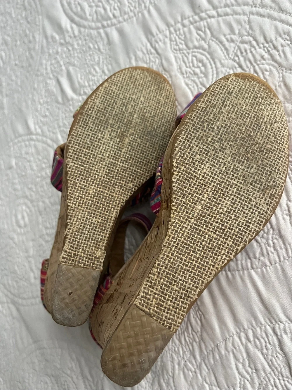 TOMS Sienna Women's Canvas Wedge Sandals Boho Festival Summer